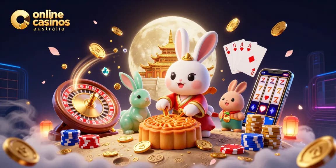 Experience excitement with online casinos australia featuring vibrant characters and casino elements.