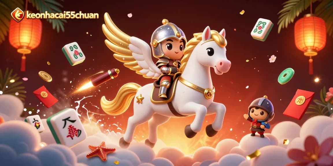 Engage in thrilling bets with keonhacai55chuan while watching our fantasy knight ride a celestial horse!