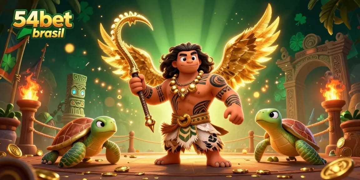 Experience thrilling adventures at 54bet brasil with a colorful Polynesian-themed gambling scene.