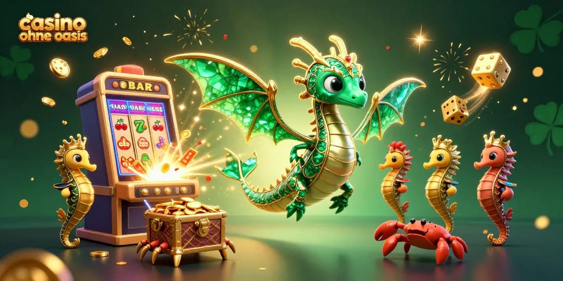 Engage in the world of casino ohne oasis with a vibrant scene of 3D creatures and jackpot action.