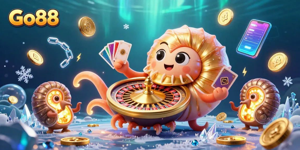 Engage with Go88 in an epic 3D casino scene showcasing unique gambling elements and characters.