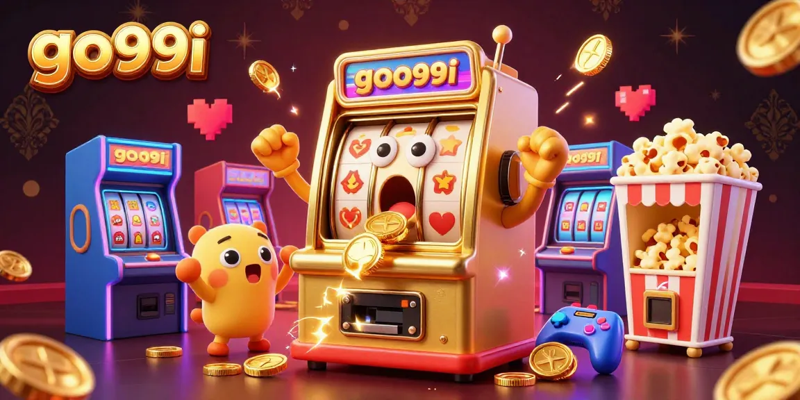 Spin the reels at go99i and catch coins pouring from a golden slot machine's jackpot!