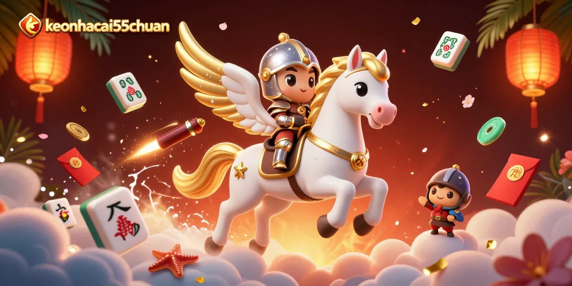 Engage in thrilling bets with keonhacai55chuan while watching our fantasy knight ride a celestial horse!