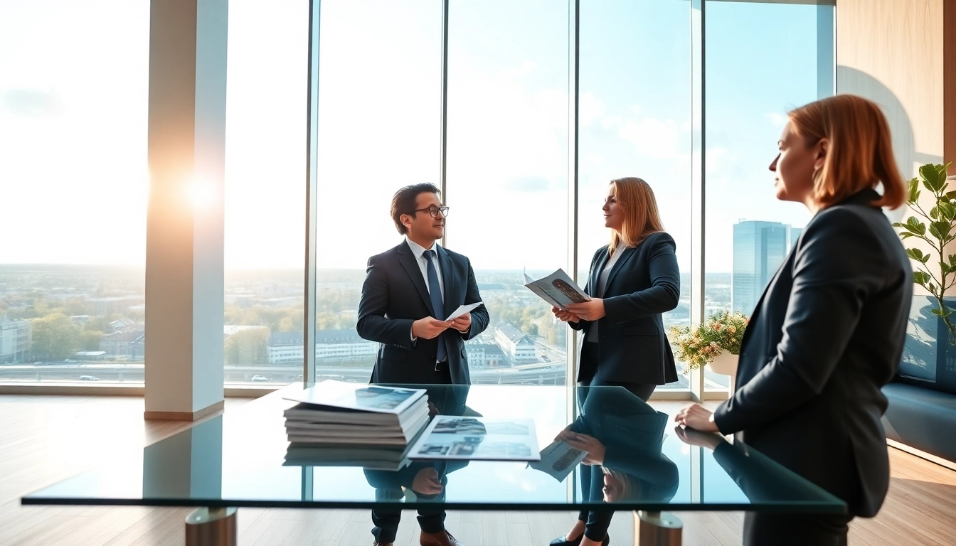 Immobilienmakler Frankfurt Eschersheim berät potenzielle Käufer in modernem Büro.