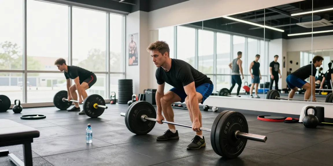 Effizientes Training im Selliza Shop Fitnessstudio mit starkem Athleten